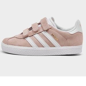 NWOT Adidas Girls toddler rose pink and white originals gazelle sneakers